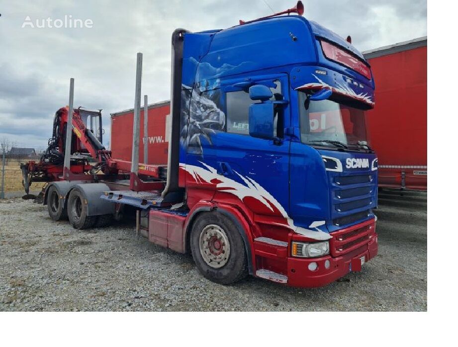 Ciężarówka do przewozu drewna SCANIA R580 6x4 v8 euro 6 EPSILON 110L