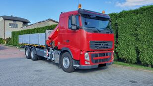 ciężarówka burtowa Volvo FH13 500 6x4 Flatbed Crane HMF 2820 K3