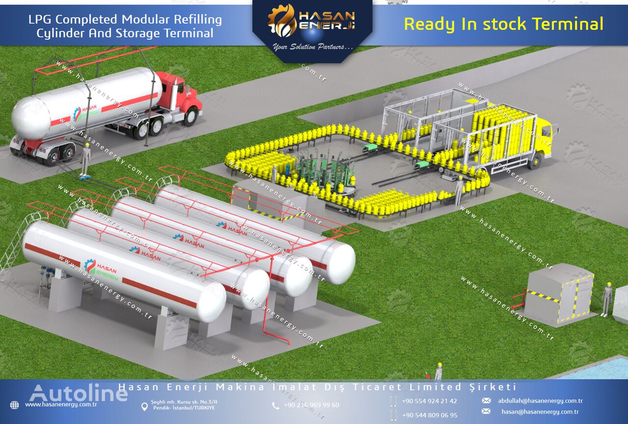 ciężarówka do transportu gazu LPG Modular Refilling Plant Cylinder gas