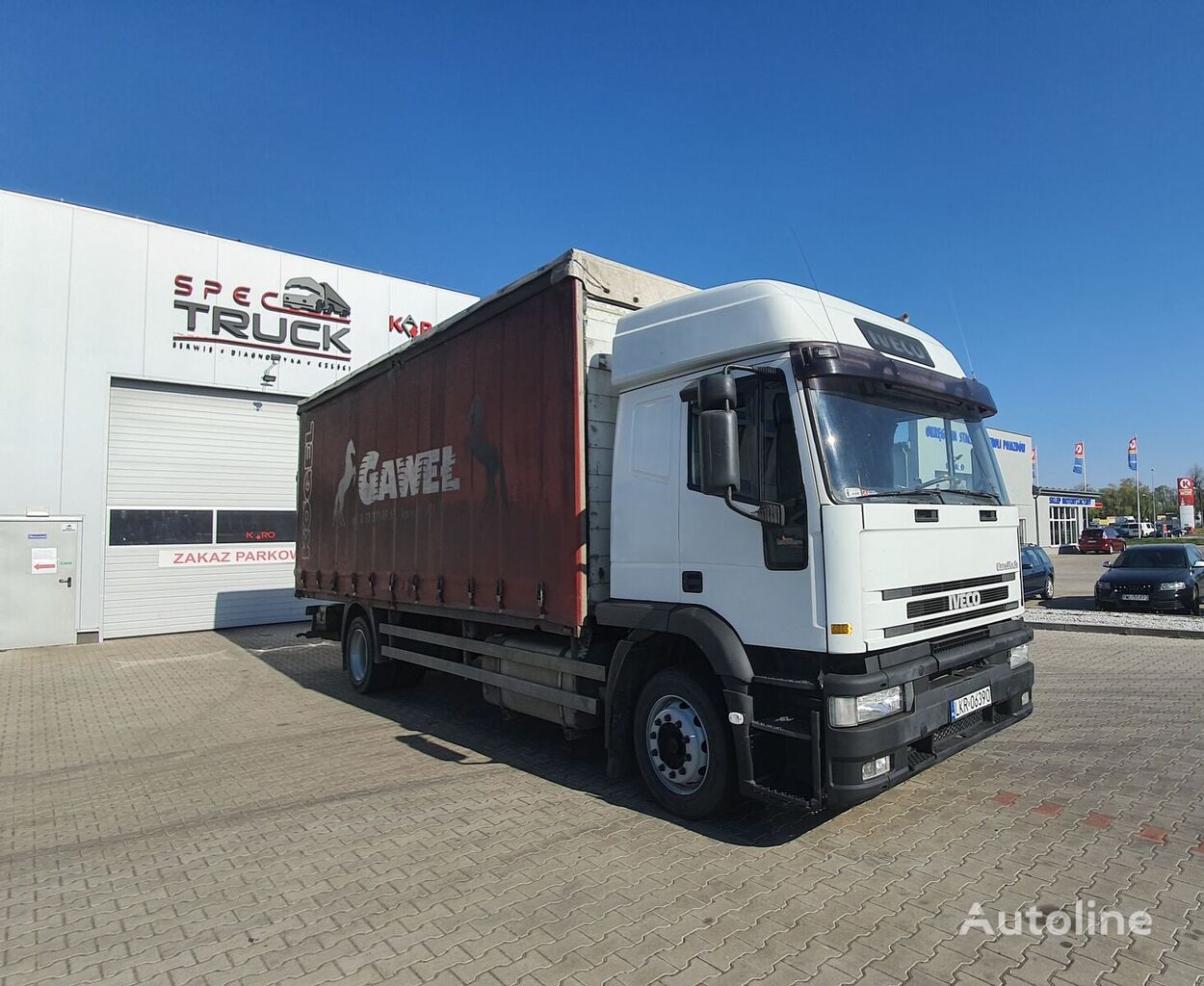 ciężarówka firanka IVECO Eurotech 190.310 CURSOR, Manual, Steel /Air, EURO 2-M