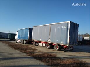 ciężarówka furgon Scania R480 + przyczepa furgon