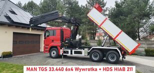 wywrotka MAN TGS 33.440 6X4 KIPER + HDS HIAB 211