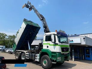 wywrotka MAN TGS 6x6 3 way tipper + crane  HIAB 166 Hipro